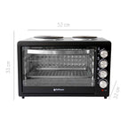Horno Eléctrico 55 Litros  con 2 Placas 2000W + 1600W Grill
