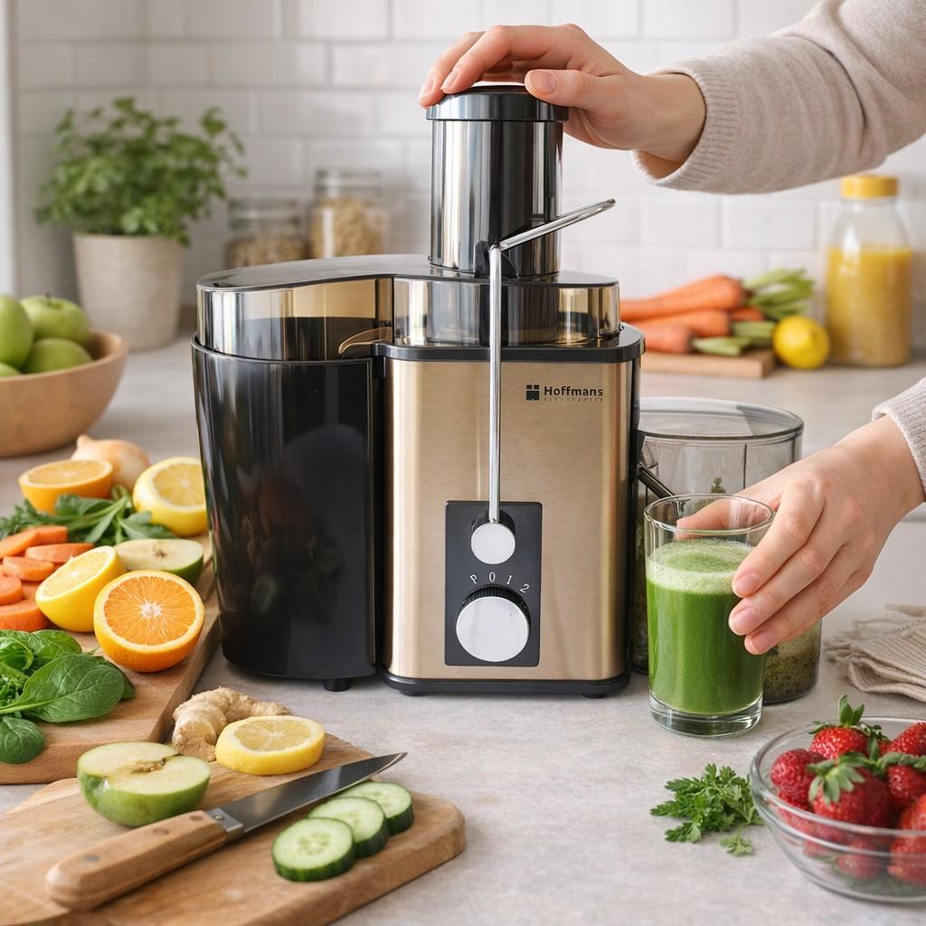 Extractor de Jugos Eléctrico 800W para Frutas y Verduras