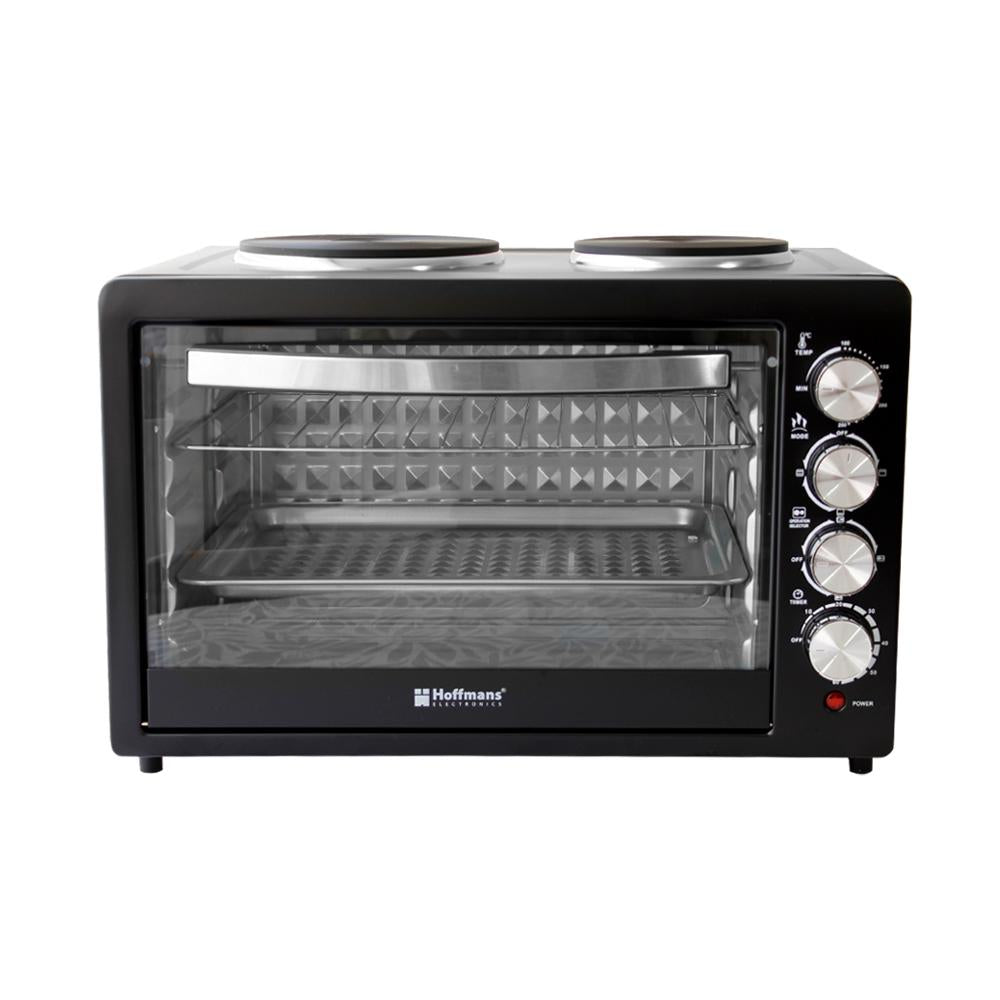 Horno Eléctrico 55 Litros  con 2 Placas 2000W + 1600W Grill