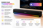 Barra de Sonido Bluetooth RGB Speaker Gamer USB Tipo C 10W