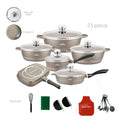Juego de Ollas Granito 23 piezas Beige - TyK Hogar