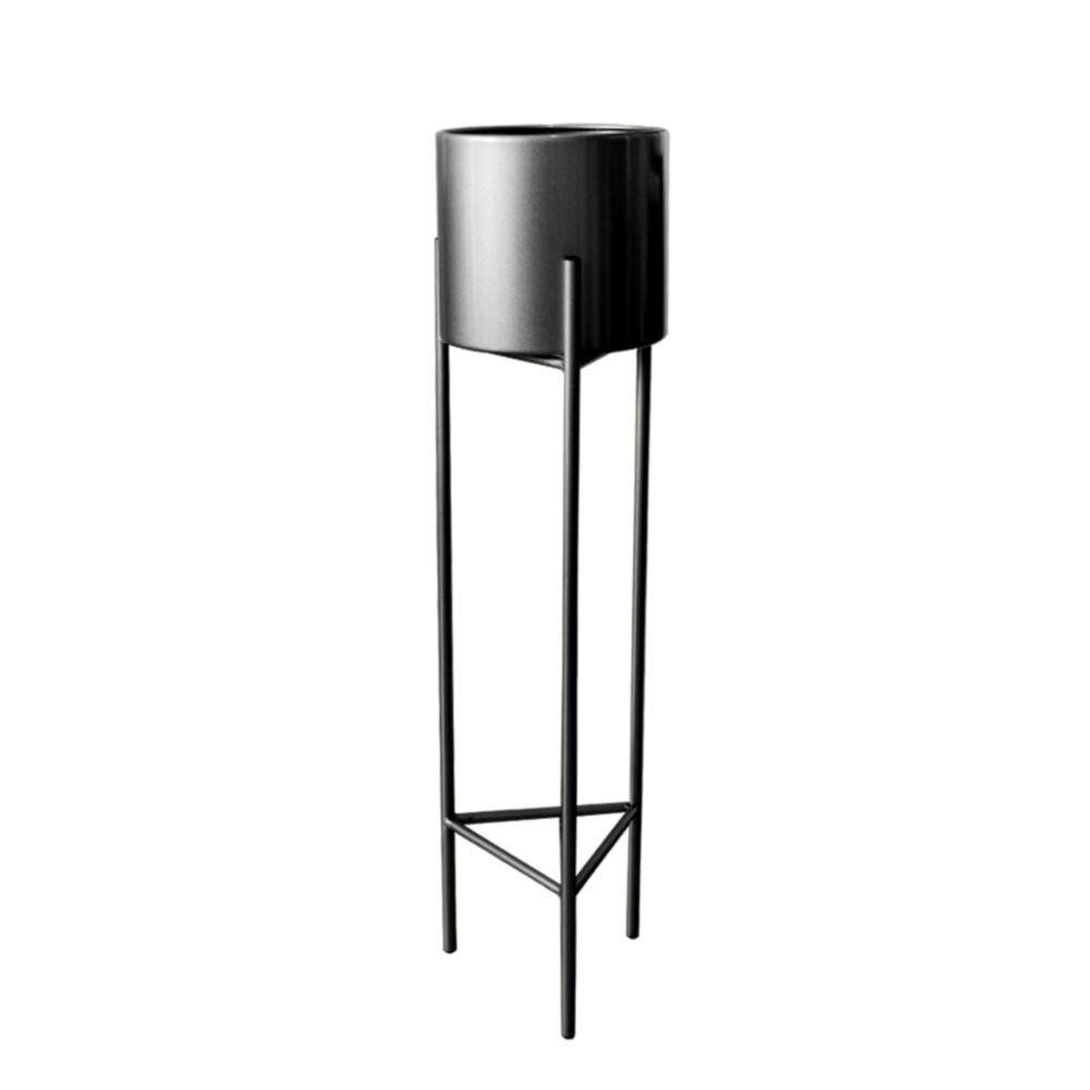 Macetero Pedestal Negro Set de 3 Piezas