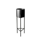 Macetero Pedestal Negro Set de 3 Piezas