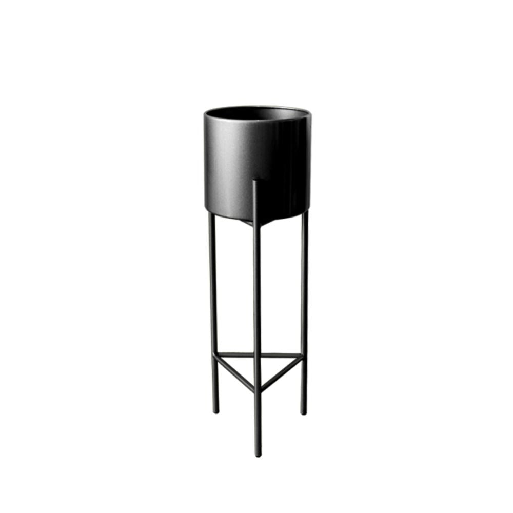 Macetero Pedestal Negro Set de 3 Piezas