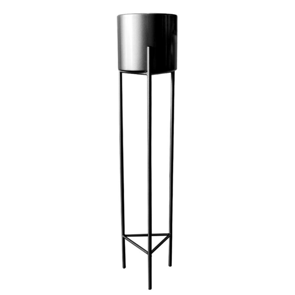 Macetero Pedestal Negro Set de 3 Piezas