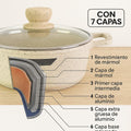 Batería de Cocina 10 Piezas Altas Granito Antiadherente