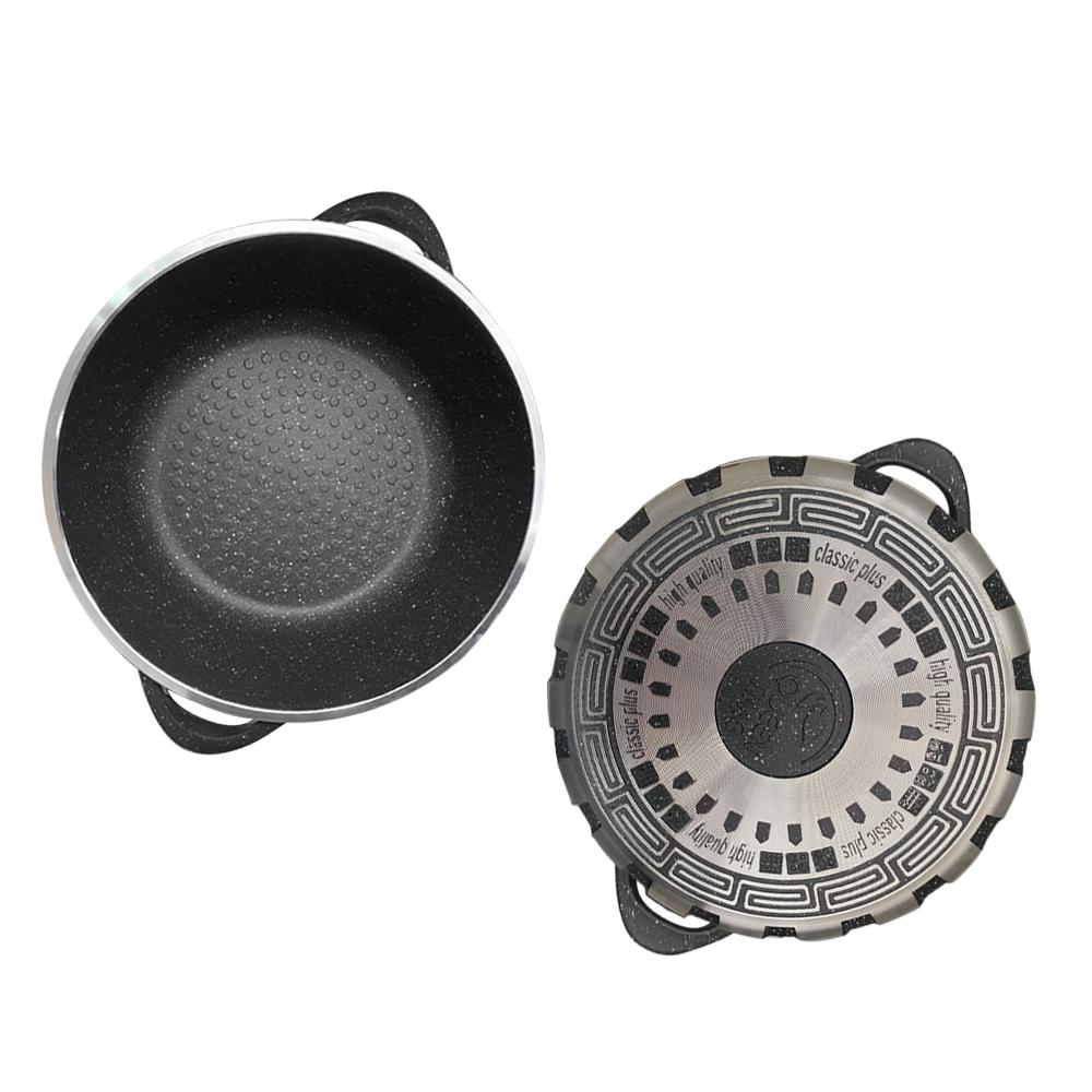 Batería Cocina 10 Piezas Altas Granito Antiadherente Negra