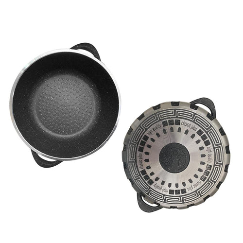 Batería Cocina 10 Piezas Altas Granito Antiadherente Negra