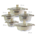 Batería de Cocina 10 Piezas Altas Granito Antiadherente