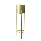 Macetero Pedestal Dorado Set de 3 Piezas