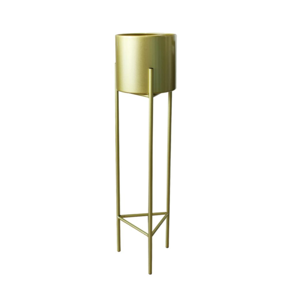 Macetero Pedestal Dorado Set de 3 Piezas