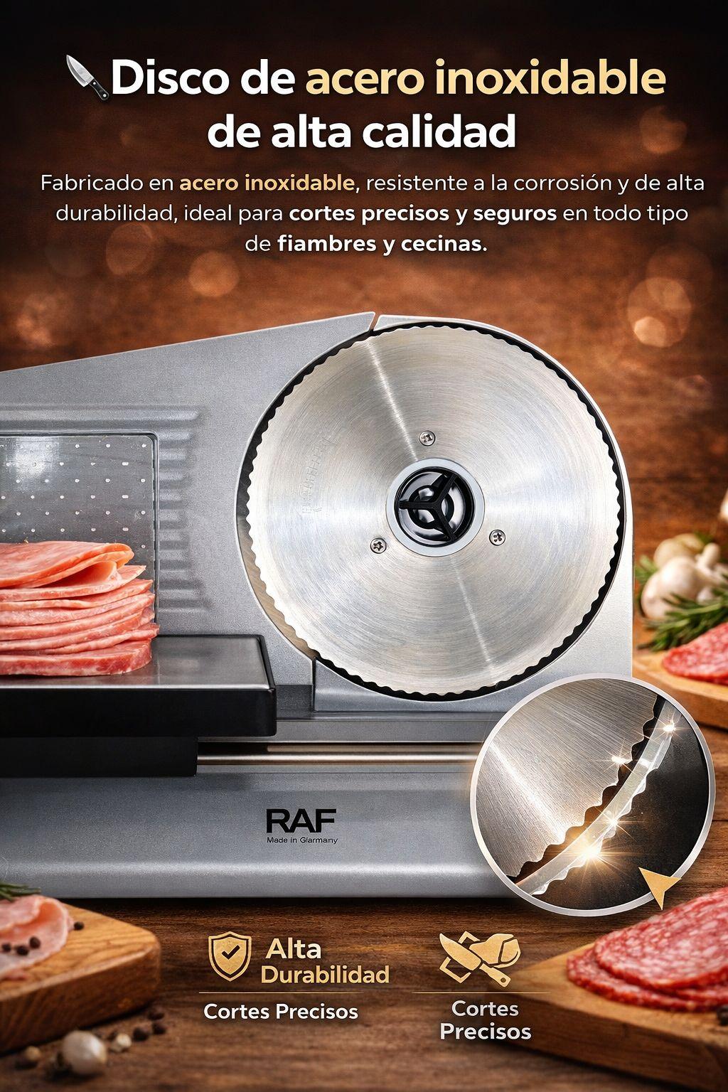 Cortadora de Fiambre Eléctrica Rebanadora Jamón Queso Carne