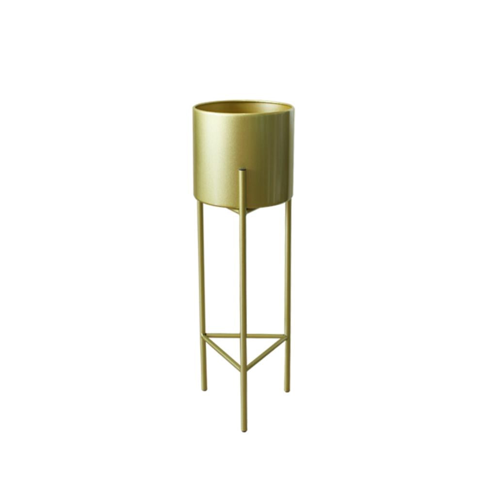 Macetero Pedestal Dorado Set de 3 Piezas