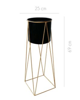 Maceta Macetero Pedestal Decorativo grande Negro