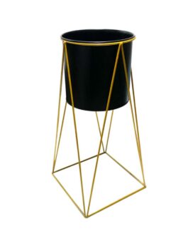 Maceta Macetero Pedestal Decorativo Negro S