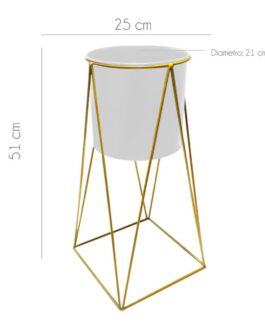 Maceta Macetero Pedestal Decorativo Blanco