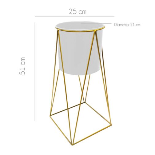 Maceta Macetero Pedestal Decorativo Blanco - Imagen 2
