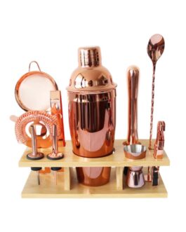 SET BARTENDER O SET BARMAN DE 10 PIEZAS COBRE INOXIDABLE