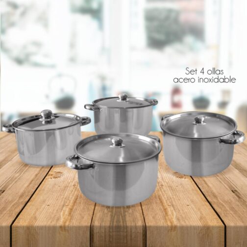 Set de Ollas 8 Piezas Acero Inoxidable - Imagen 4