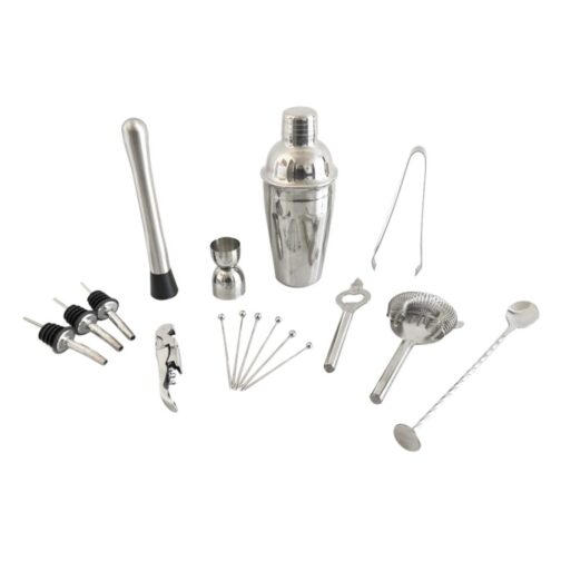 Set de Barman Coctelera Profesional 16 Piezas Acero Inoxidable - Imagen 2