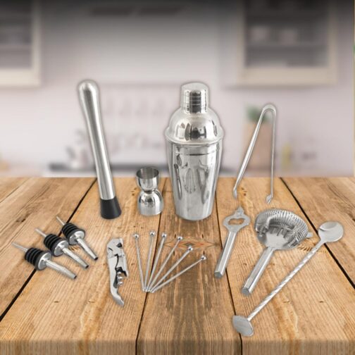 Set de Barman Coctelera Profesional 16 Piezas Acero Inoxidable - Imagen 5