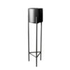 Macetero Macetas Pedestal Negro Set de 3 Piezas - Imagen 4