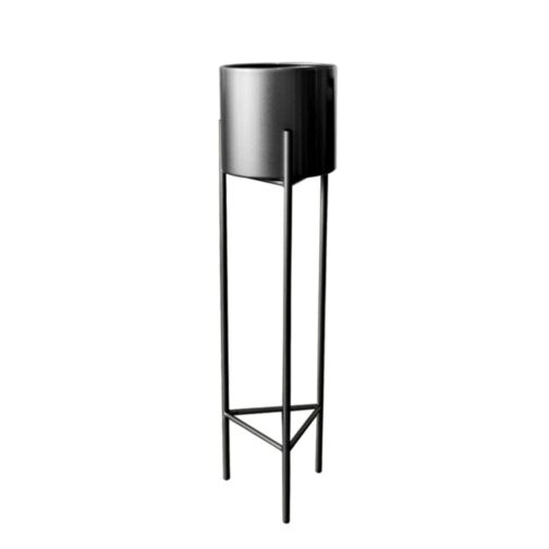 Macetero Macetas Pedestal Negro Set de 3 Piezas - Imagen 4