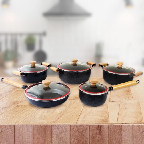 Juego de Ollas Ceramica Granito 10 piezas - Imagen 4