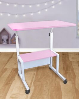 Escritorio Mesa Doble Movil Ajustable Rosa