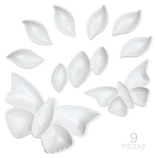 Fuentes de Ceramica forma de Mariposa