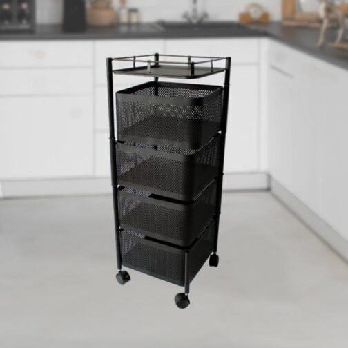 ESTANTE ORGANIZADOR VERDULERO FRUTERO 5 NIVELES CON REPISA GIRATORIA - Imagen 4