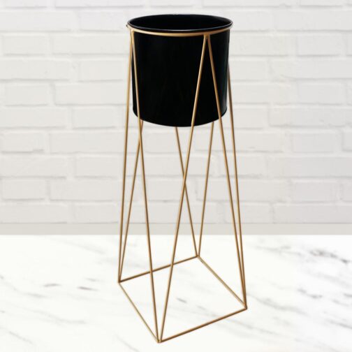 Maceta Macetero Pedestal Decorativo grande Negro - Imagen 3