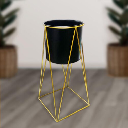 Maceta Macetero Pedestal Decorativo Negro S - Imagen 2