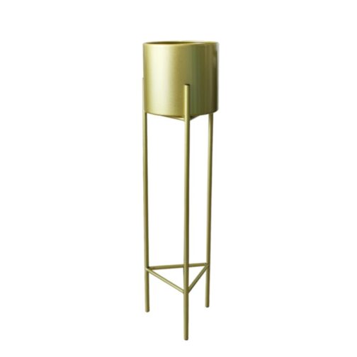 Macetero Macetas Pedestal Dorado Set de 3 Piezas - Imagen 3