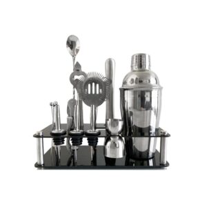 Set de Barman Coctelera Profesional 16 Piezas Acero Inoxidable