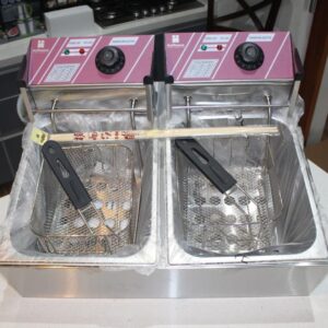 Freidora Industrial Eléctrica Doble Tanque 12 Litros