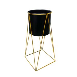 Maceta Macetero Pedestal Decorativo Negro S
