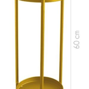 Mesita Porta Macetero Macetas Pedestal Dos Niveles Dorado