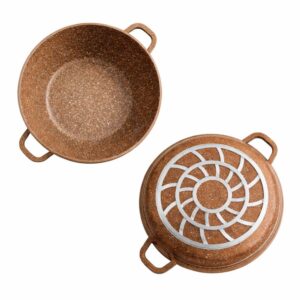 Juego de Ollas 12 Piezas Granito Royal Dessine color Beige